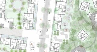 Grundriss EG 1:200 Quartier Canaux ARCHITECTURE ET SCANDINAVIE, Stigsborg un quartier de demain von Clément Mathey